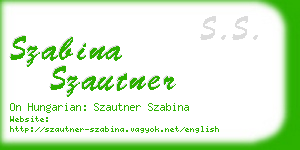 szabina szautner business card